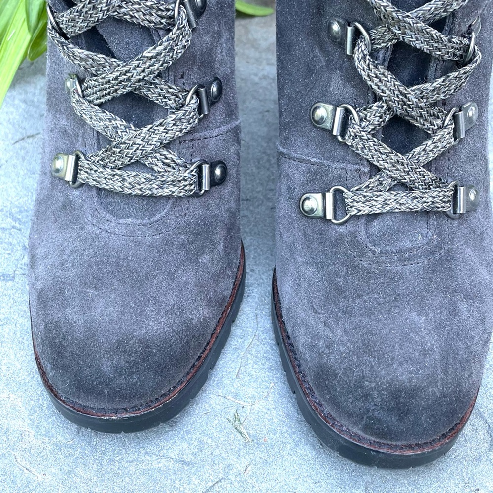 Sam Edelman Carolena Lace-Up Suede Booties - Picture 2 of 11